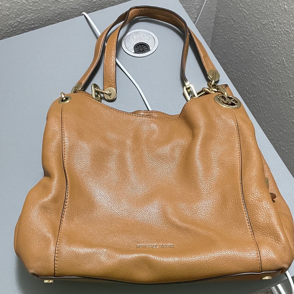 Michael Kors Caramel Leather Shoulder Bag